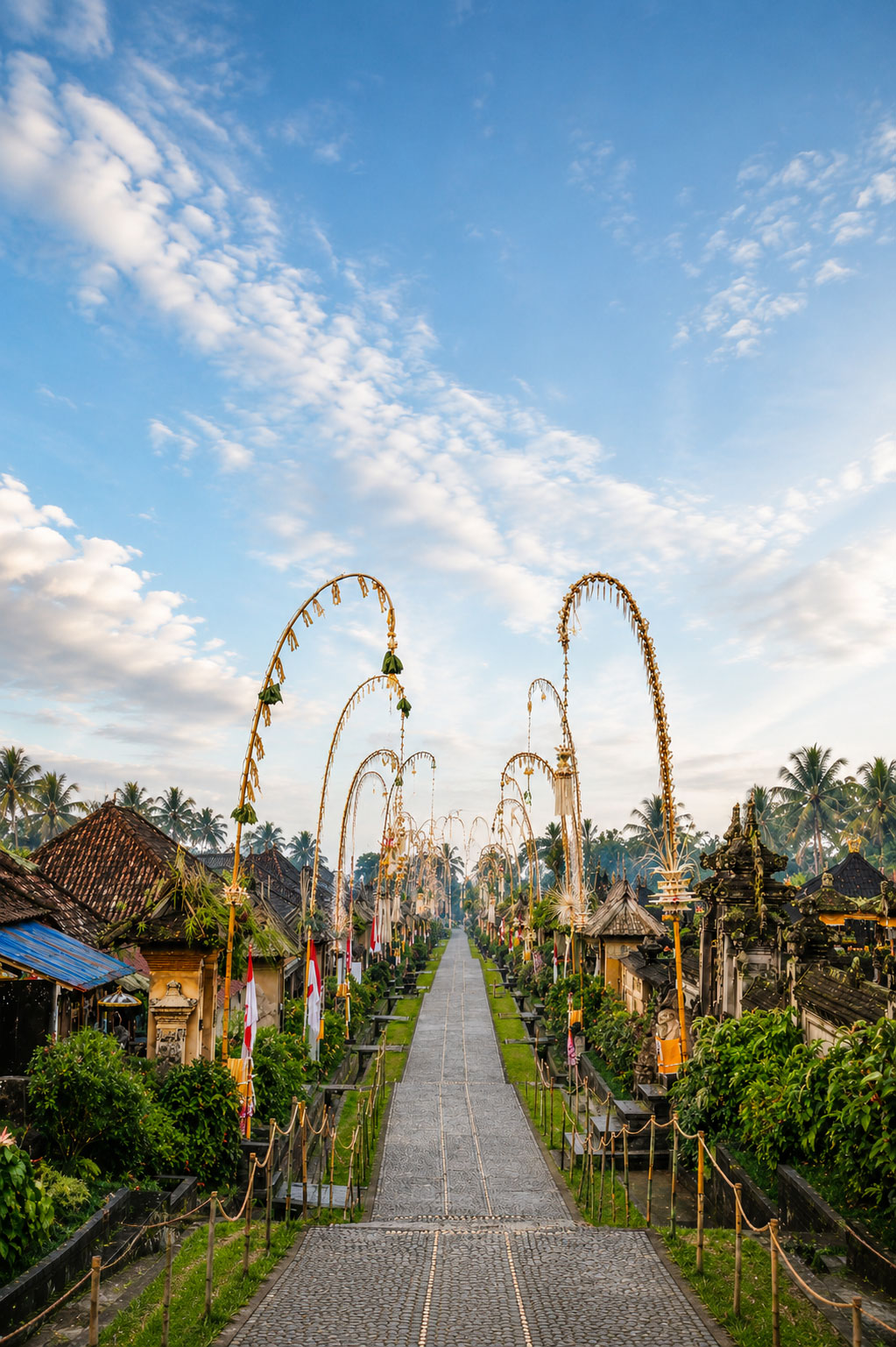 Penjor during Galungan in Bali